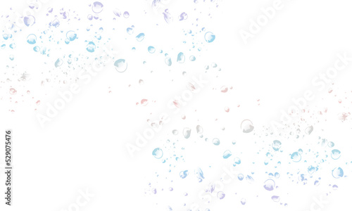 white background with color gradient water bubbles