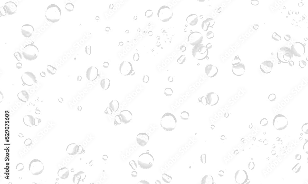 white background with gray water bubble