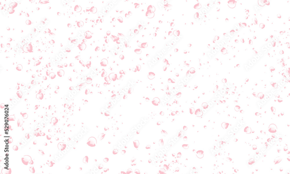white background with light brown water bubbles