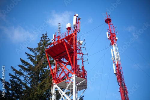 Telephone antenna. Communication technologies.