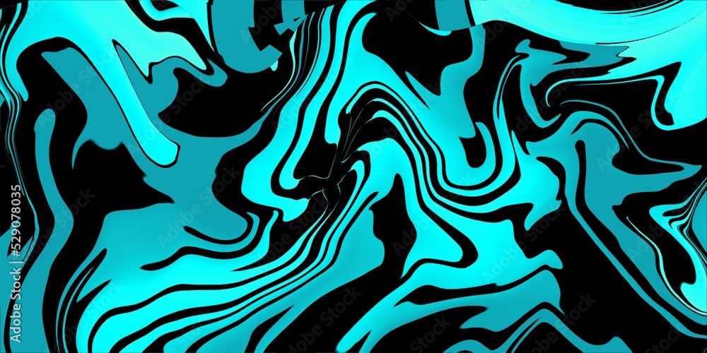 Abstract blue and black wavy background, blue abstract liquify background.