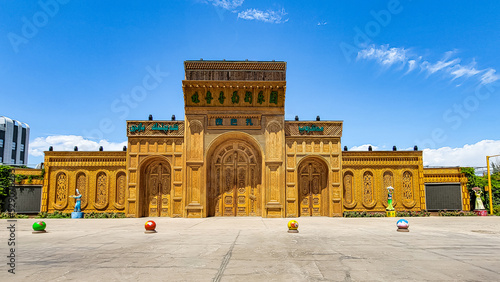 China Xinjiang Turpan night market architecture