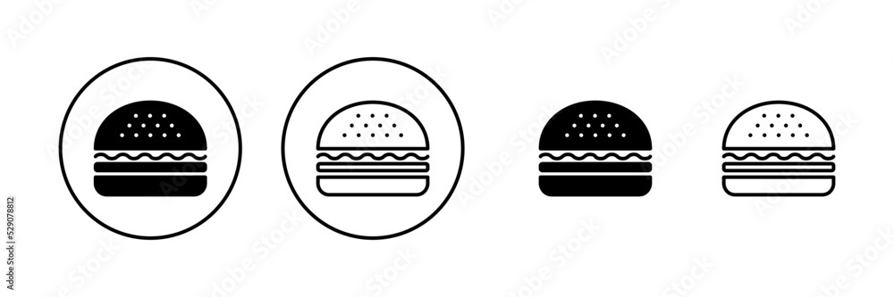 Fototapeta premium Burger icon vector. burger sign and symbol. hamburger