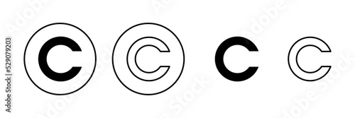Copyright icon vector. copyright sign and symbol