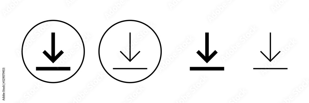 Download icon vector. Download sign and symbol Download icon vector. Download sign and symbol