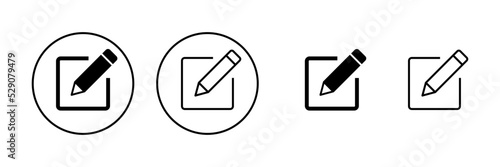 Edit icon vector. edit document sign and symbol. edit text icon. pencil. sign up