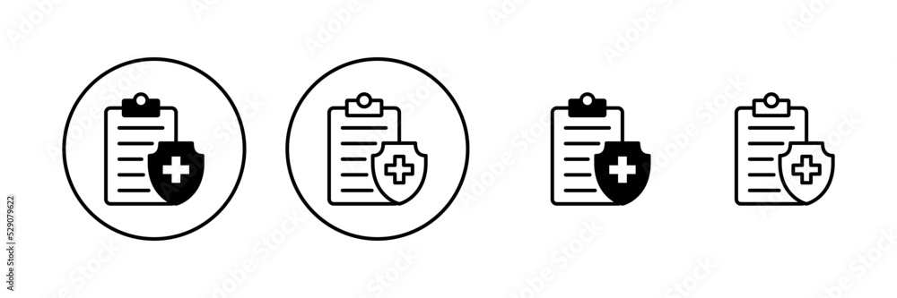Medical insurance icon vector. health insurance sign and symbol Medical insurance icon vector. health insurance sign and symbol