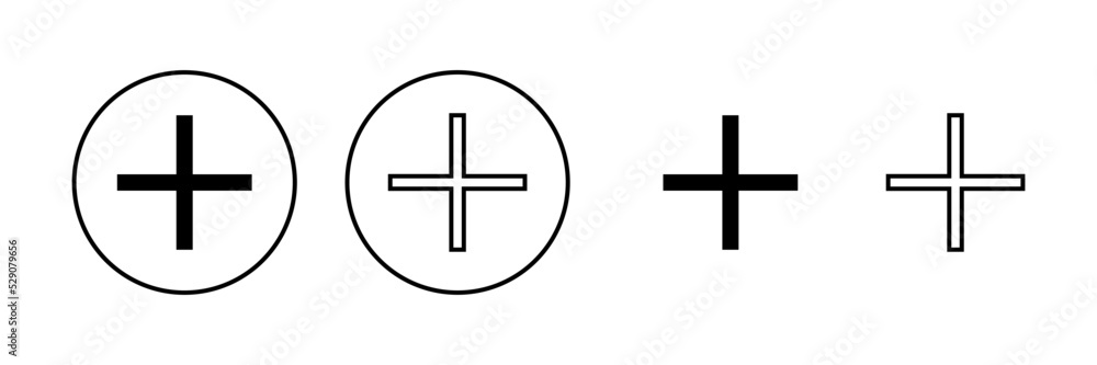 Plus icon vector. Add plus sign and symbol Plus icon vector. Add plus sign and symbol