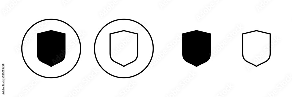 Shield icon vector. Protection icon. Security sign and symbol Shield icon vector. Protection icon. Security sign and symbol