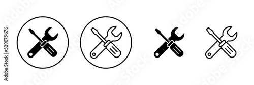 Repair tools icon vector. tool sign and symbol. setting icon. Wrench and screwdriver. Service