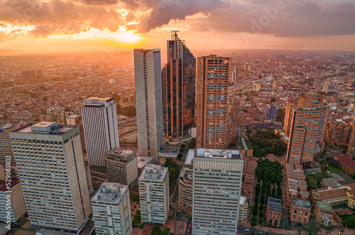 Paisaje urbano de la ciudad de Bogotá, Colombia, ubicada en sur américa. photo