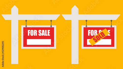 Premises for sale and sold signs