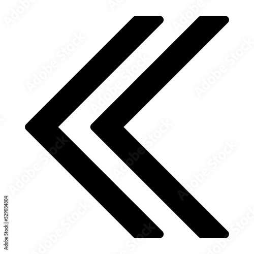 left arrow glyph icon