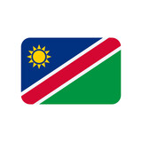 Namibia vector flag isolated on white background