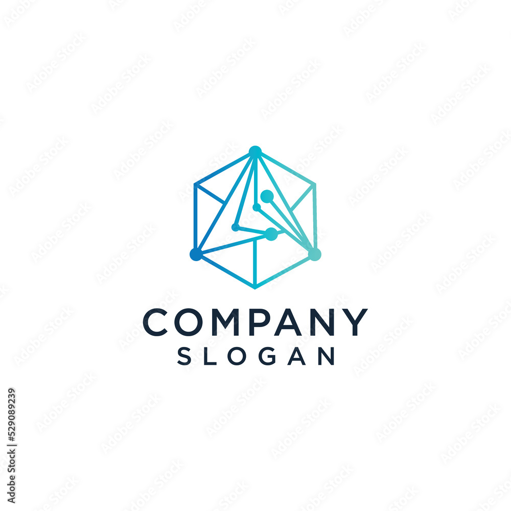 Naklejka premium Technology-A logo icon vector image