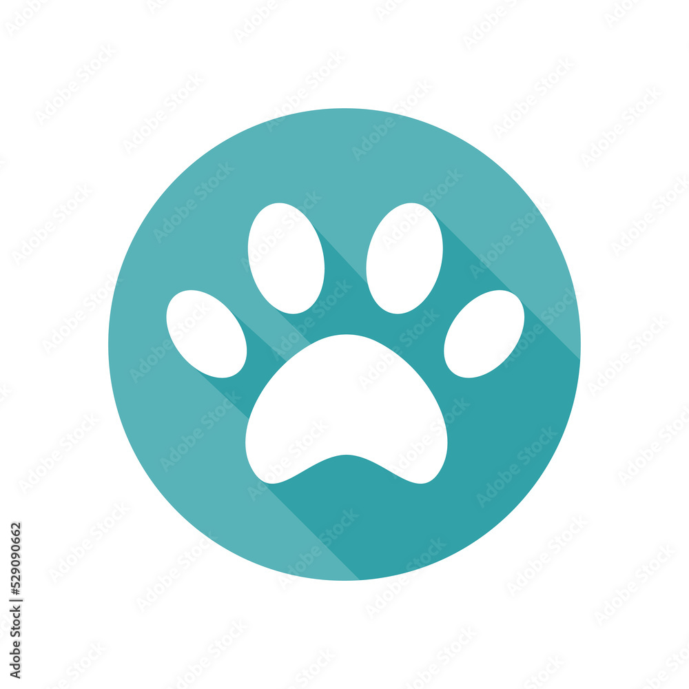 Dog and cat paws with sharp claws. cute animal footprints Dog and cat paws with sharp claws. cute animal footprints