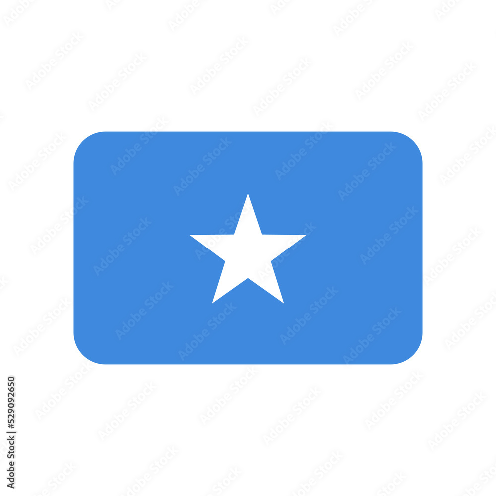 Somalia vector flag isolated on white background Somalia vector flag isolated on white background