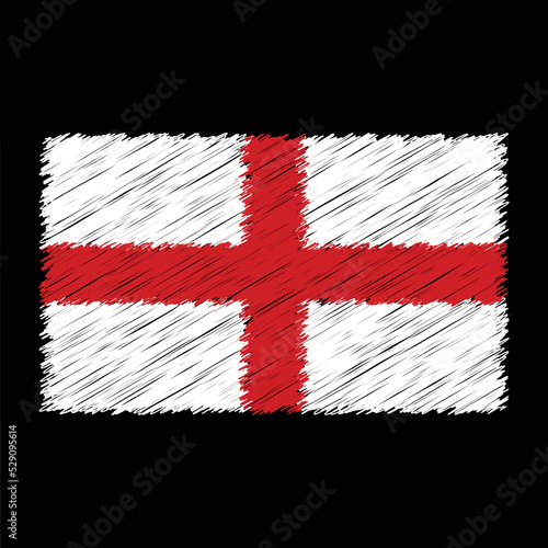 England flag with chalk effect vector graphics