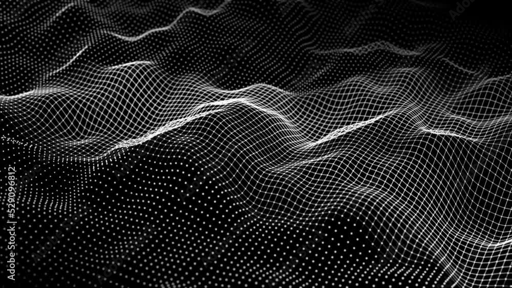 Stockvideo black 3d plexus particles background , minimal polygon ...