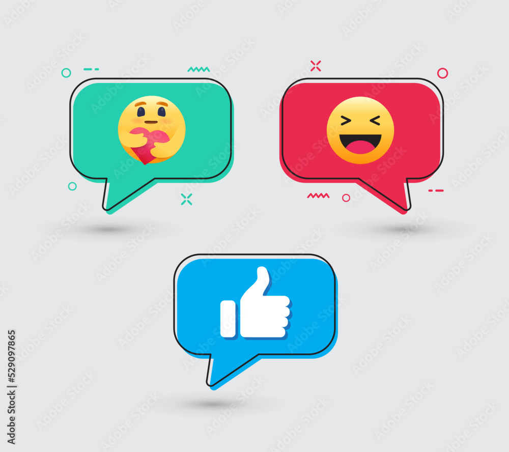 Thumb up and Like icon. laugh emotion icon. Vector illustration Thumb up and Like icon. laugh emotion icon. Vector illustration
