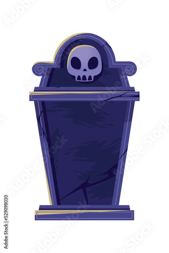 halloween gravestone and skull