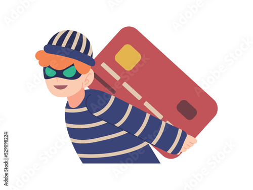 cyber fraud, hacker with bank card