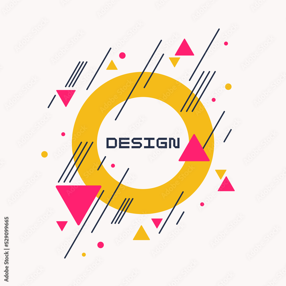 Abstract geometric background. The poster with the flat figures. Vector illustration. Abstract geometric background. The poster with the flat figures. Vector illustration.