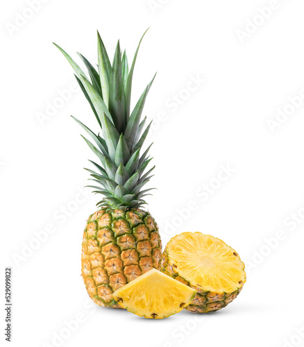 Pineapple isolated on transparent (PNG)