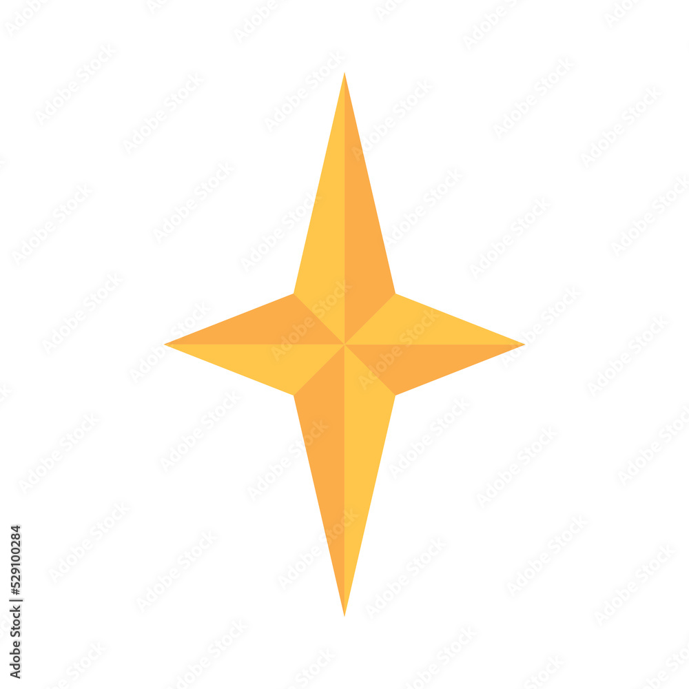 Golden four-pointed star Golden four-pointed star