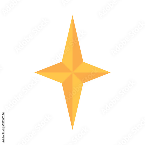 Golden four-pointed star