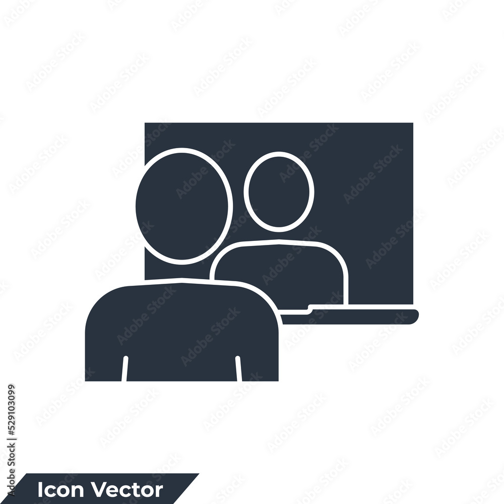 distance learning icon logo vector illustration. Business e-learning webinar symbol template for graphic and web design collection distance learning icon logo vector illustration. Business e-learning webinar symbol template for graphic and web design collection