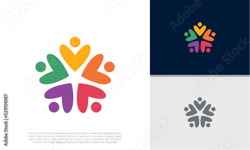 Global Community Logo Icon Elements Template. Community human Logo template vector. Community health care. Abstract Community logo. Human Resources Consulting Company.