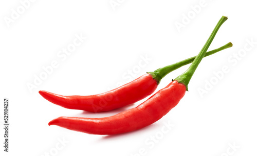 red chili pepper isolated on white background. red bell chili Pepper or red chile cayenne isolated on white background                                                                             