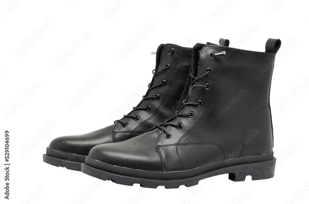 Pair of black shoes isolates on white background Pair of black shoes isolates on white background