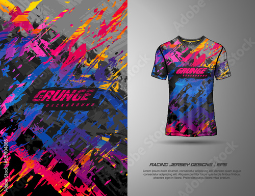 Tshirt sports grunge texture background for soccer jersey, downhill, cycling, football, gaming.