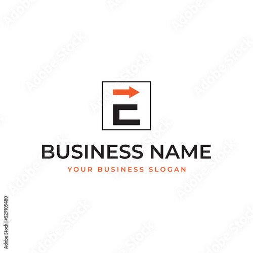 Free Download Letter E and Up Arrow Logo Design - GFXLoad
