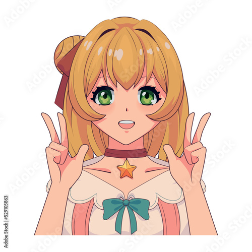 anime smiling girl