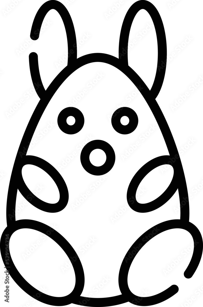 Obraz premium Easter liner icon vector