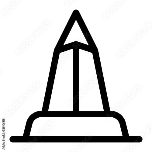 monument outline icon vector