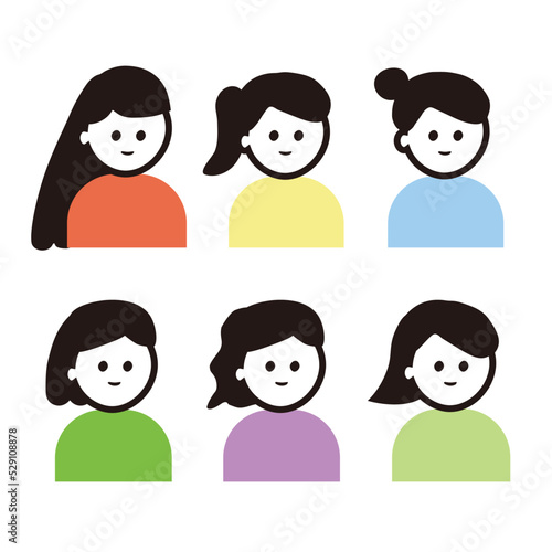 女性アイコンイラスト