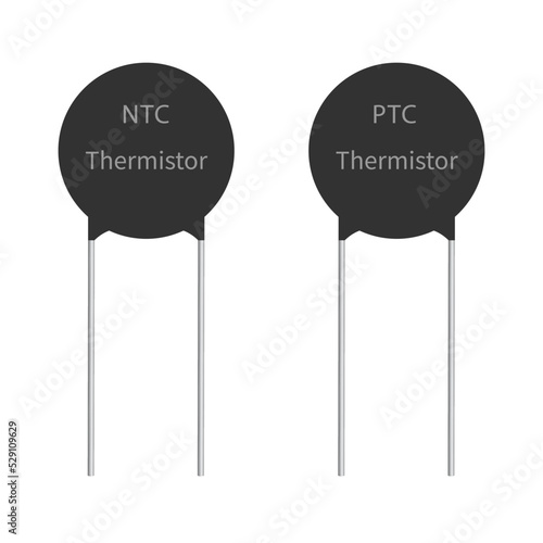 vector design of NTC and PTC thermistor.