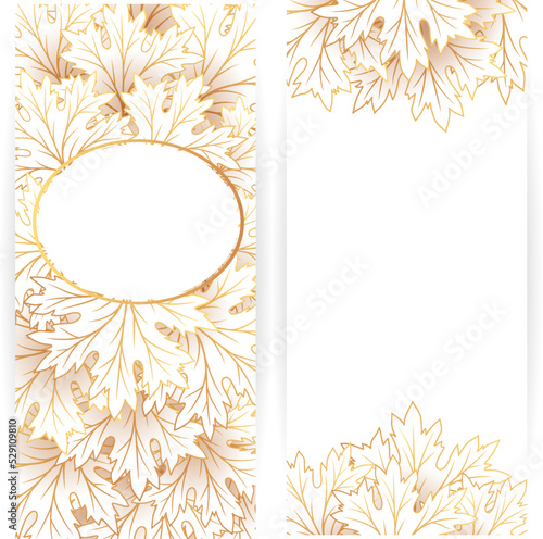 Autumn leaves banners