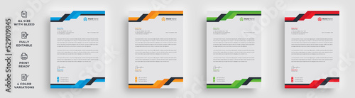 letterhead flyer creative business marketing agency corporate official minimal abstract 4 colors unique simple newest trendy paper magazine brochure a4 size informative newsletter template package