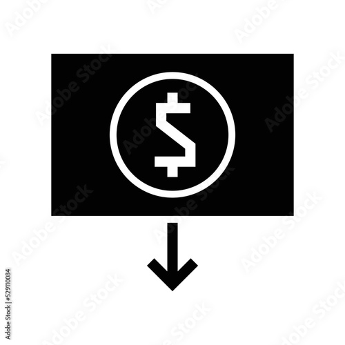 Money withdrawal vector icon symbol design