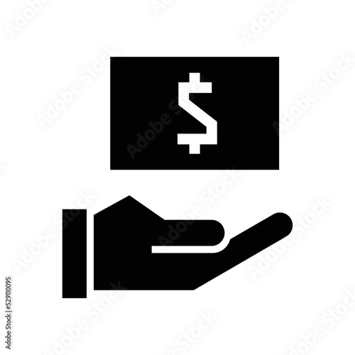 Cash wages vector icon symbol design