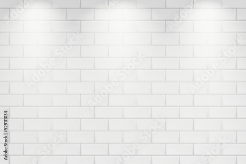Leinwand Poster White brick wall.