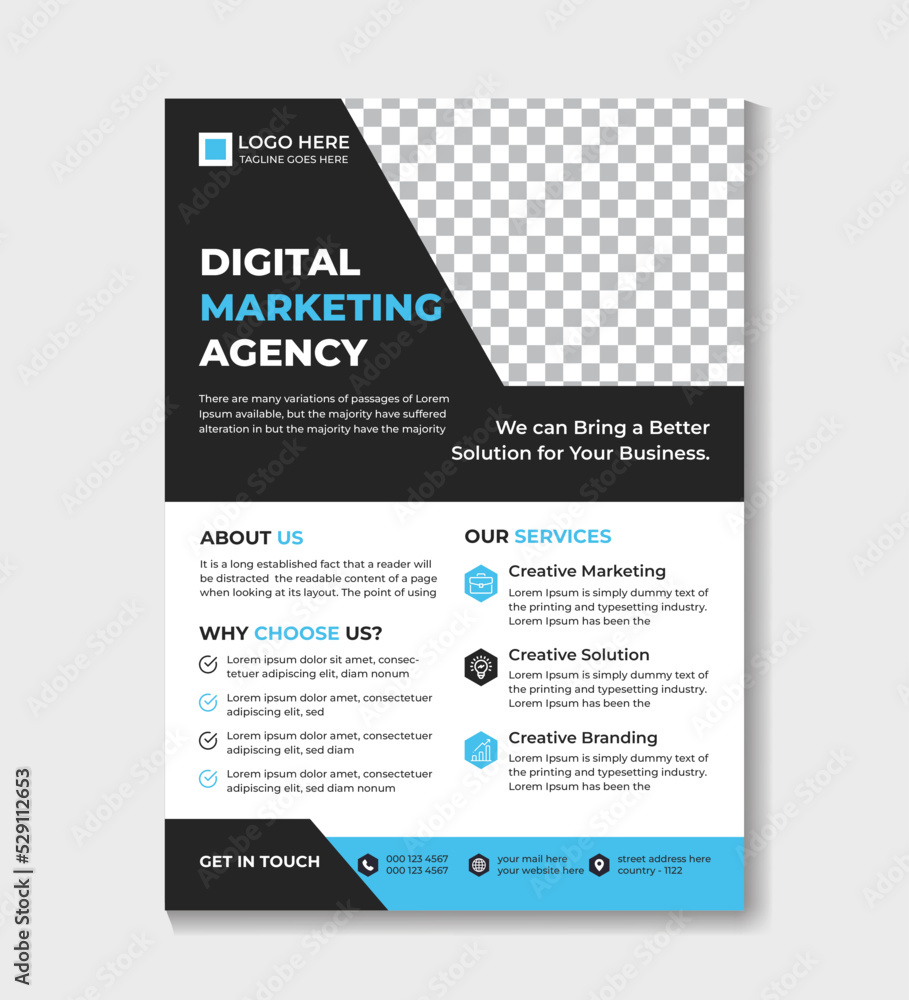 Naklejka premium Corporate business flyer template