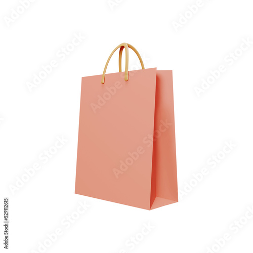 Shopping bag package 3d rendering