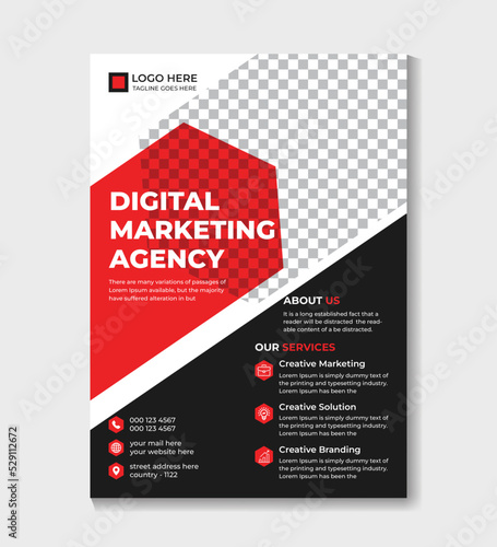 Corporate marketing company modern simple unique trendy latest brochure magazine leaflet abstract flyer template