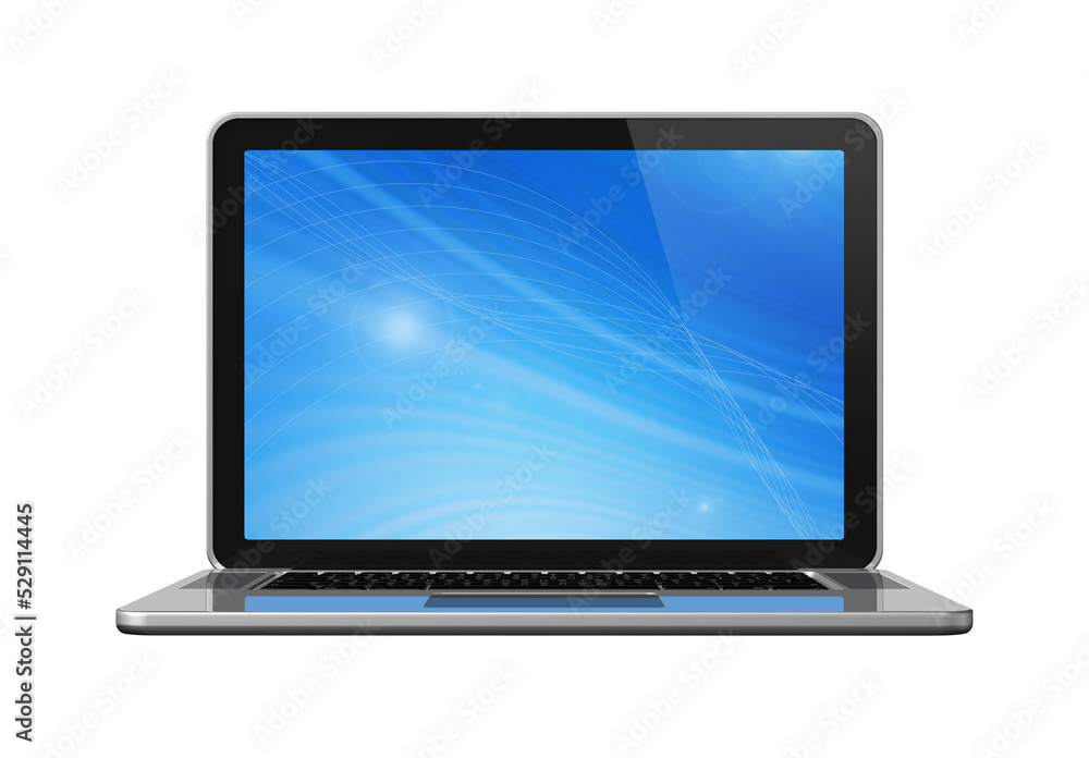 Laptop computer isolated on transparent background Laptop computer isolated on transparent background